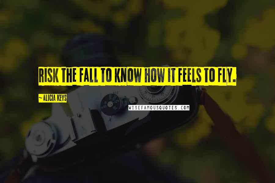 Alicia Keys Quotes: Risk the fall to know how it feels to fly.