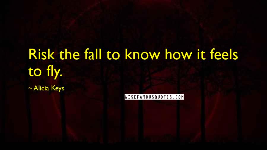 Alicia Keys Quotes: Risk the fall to know how it feels to fly.