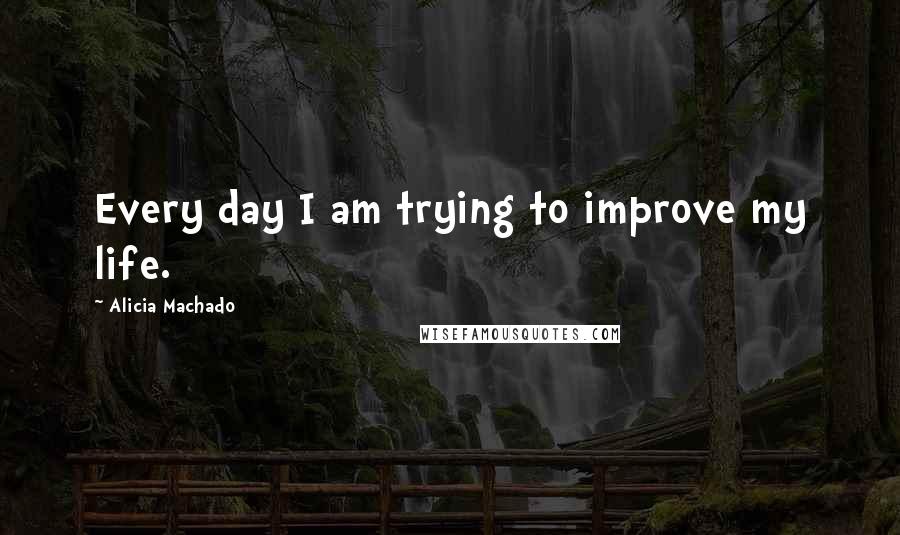 Alicia Machado Quotes: Every day I am trying to improve my life.