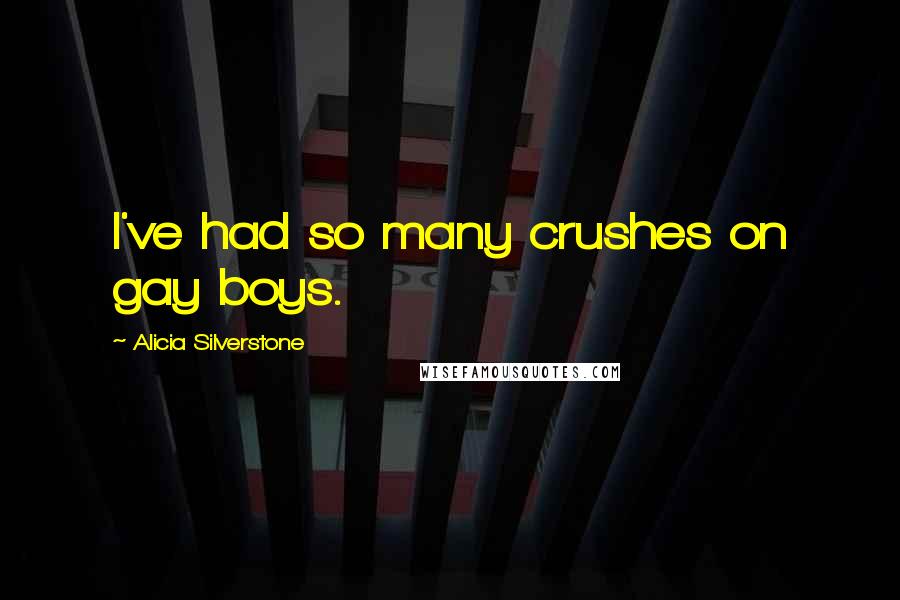 Alicia Silverstone Quotes: I've had so many crushes on gay boys.