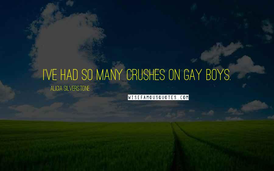 Alicia Silverstone Quotes: I've had so many crushes on gay boys.