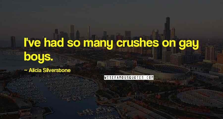 Alicia Silverstone Quotes: I've had so many crushes on gay boys.