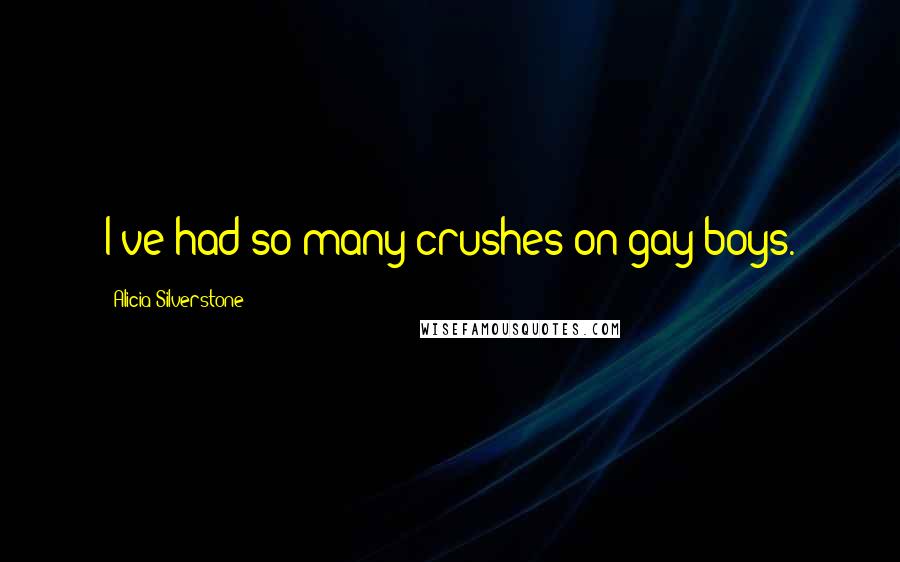 Alicia Silverstone Quotes: I've had so many crushes on gay boys.