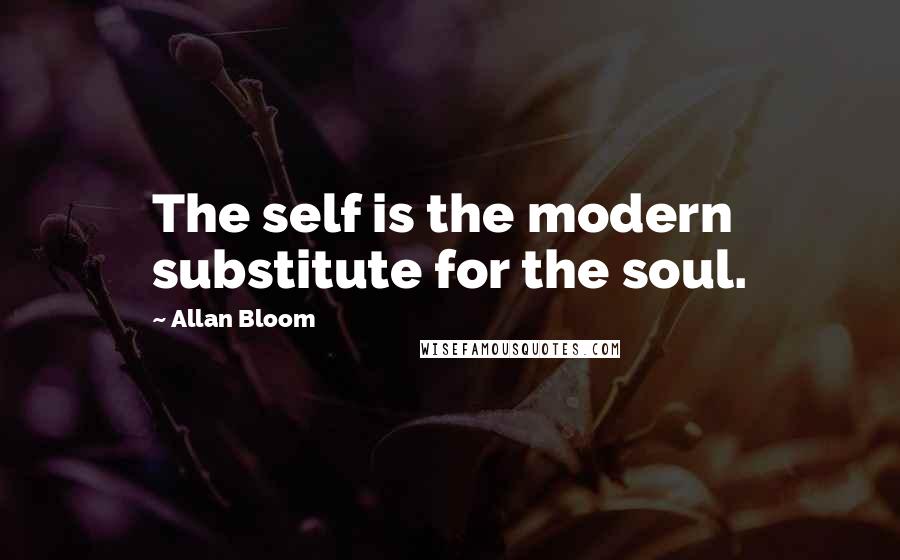 Allan Bloom Quotes: The self is the modern substitute for the soul.