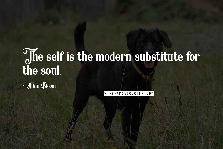 Allan Bloom Quotes: The self is the modern substitute for the soul.