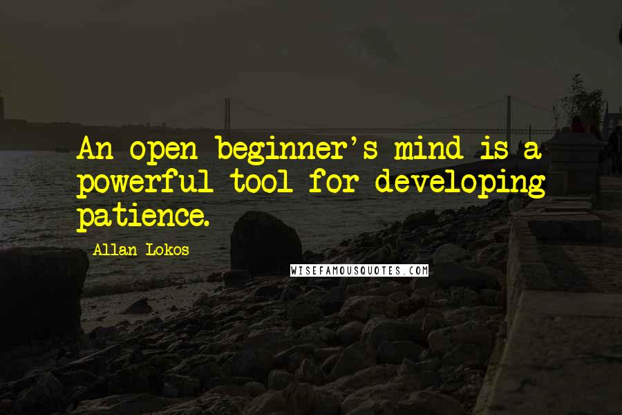 Allan Lokos Quotes: An open beginner's mind is a powerful tool for developing patience.