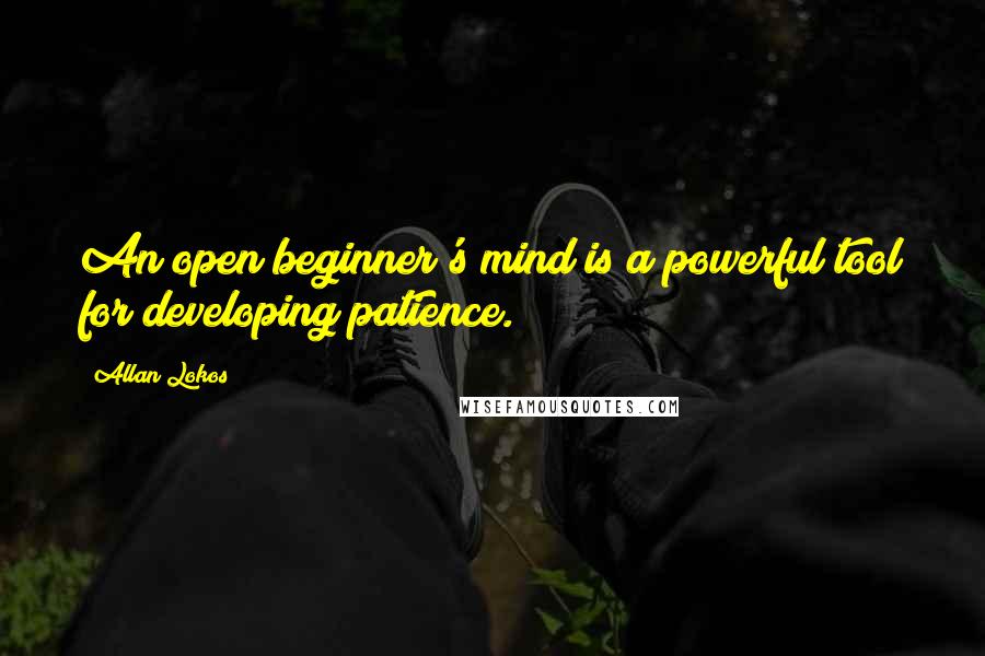 Allan Lokos Quotes: An open beginner's mind is a powerful tool for developing patience.