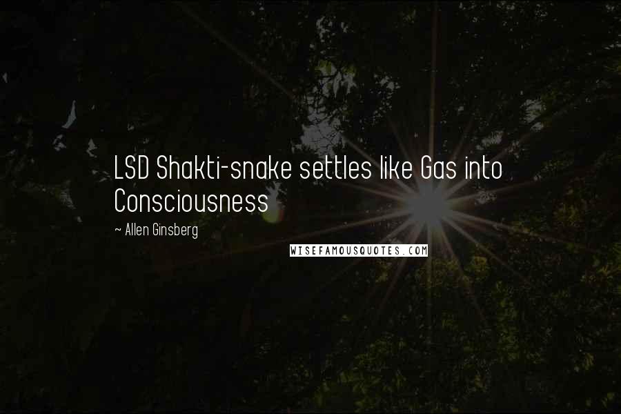 Allen Ginsberg Quotes: LSD Shakti-snake settles like Gas into Consciousness