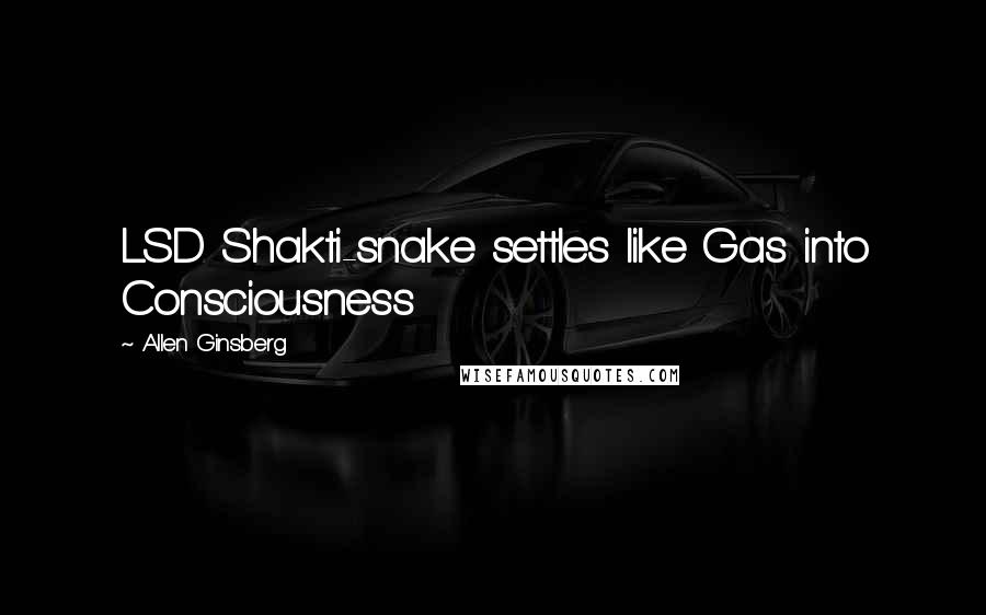 Allen Ginsberg Quotes: LSD Shakti-snake settles like Gas into Consciousness