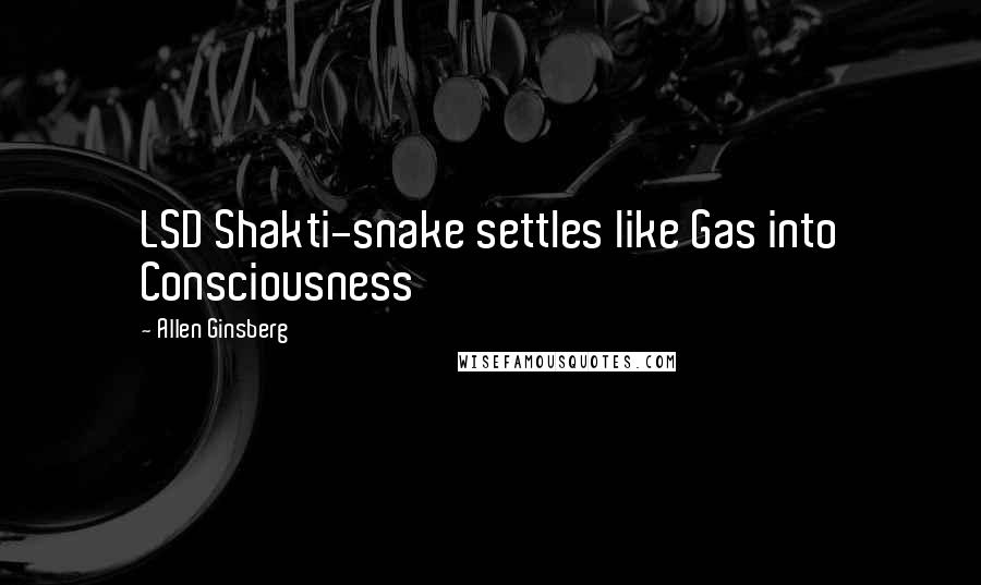 Allen Ginsberg Quotes: LSD Shakti-snake settles like Gas into Consciousness