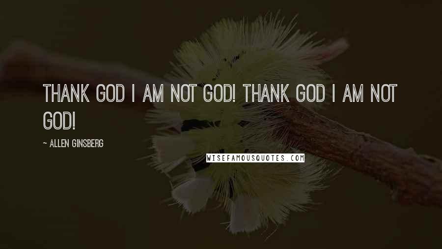 Allen Ginsberg Quotes: Thank God I am not God! Thank God I am not God!