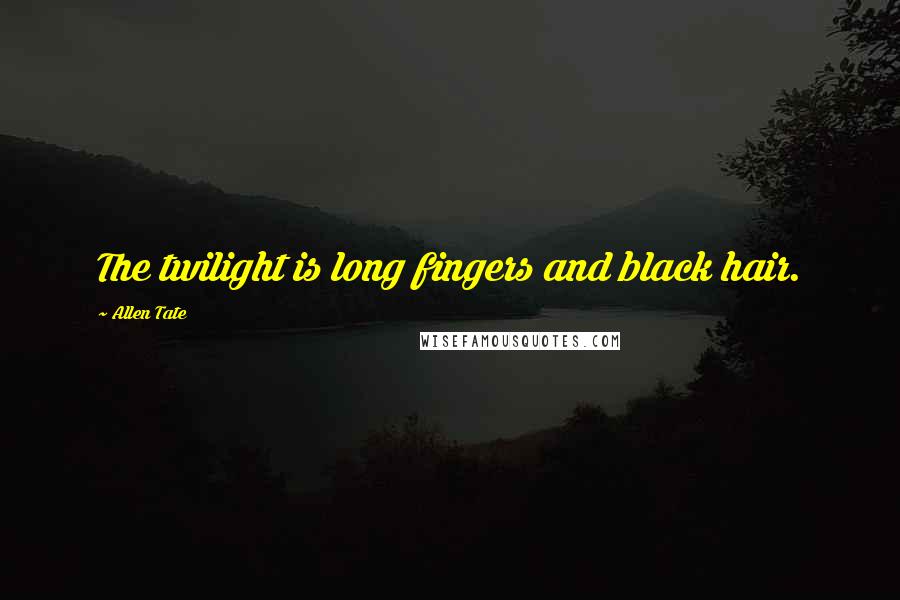 Allen Tate Quotes: The twilight is long fingers and black hair.