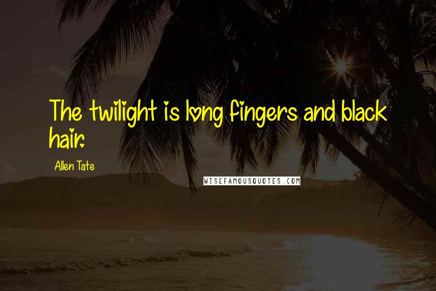 Allen Tate Quotes: The twilight is long fingers and black hair.