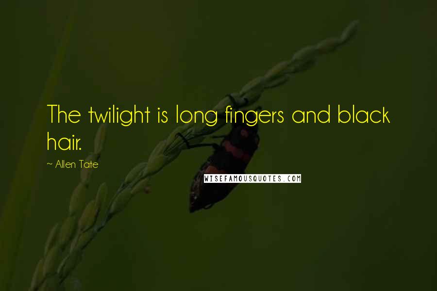 Allen Tate Quotes: The twilight is long fingers and black hair.