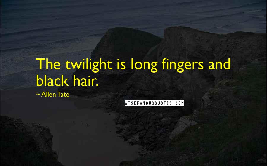 Allen Tate Quotes: The twilight is long fingers and black hair.