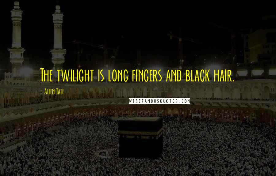 Allen Tate Quotes: The twilight is long fingers and black hair.