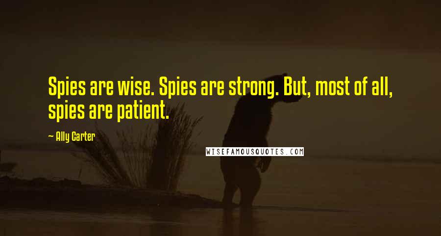 Ally Carter Quotes: Spies are wise. Spies are strong. But, most of all, spies are patient.