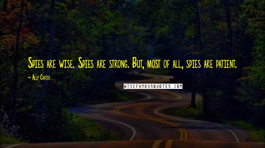 Ally Carter Quotes: Spies are wise. Spies are strong. But, most of all, spies are patient.