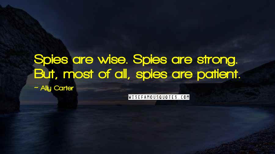 Ally Carter Quotes: Spies are wise. Spies are strong. But, most of all, spies are patient.