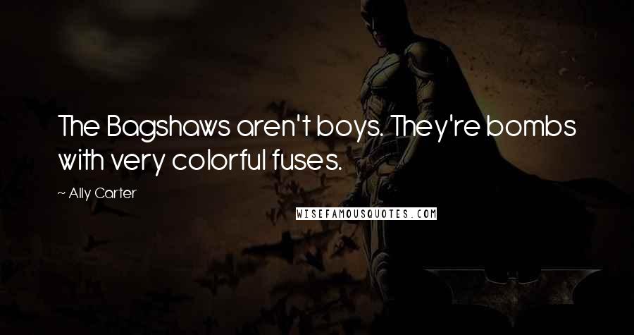 Ally Carter Quotes: The Bagshaws aren't boys. They're bombs with very colorful fuses.