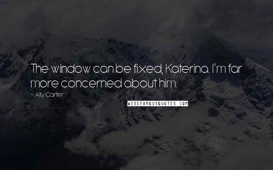 Ally Carter Quotes: The window can be fixed, Katerina. I'm far more concerned about him.