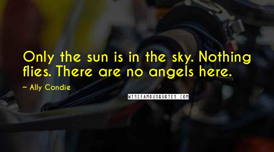 Ally Condie Quotes: Only the sun is in the sky. Nothing flies. There are no angels here.