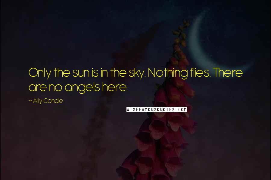 Ally Condie Quotes: Only the sun is in the sky. Nothing flies. There are no angels here.