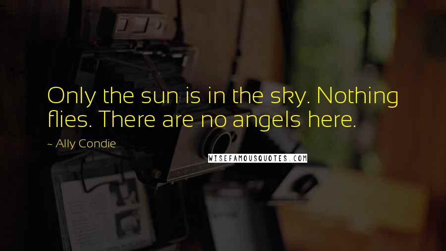 Ally Condie Quotes: Only the sun is in the sky. Nothing flies. There are no angels here.