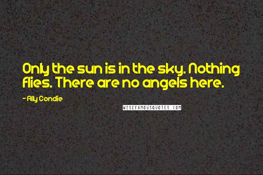 Ally Condie Quotes: Only the sun is in the sky. Nothing flies. There are no angels here.
