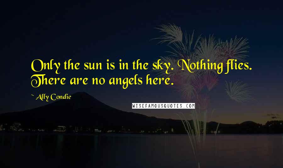 Ally Condie Quotes: Only the sun is in the sky. Nothing flies. There are no angels here.