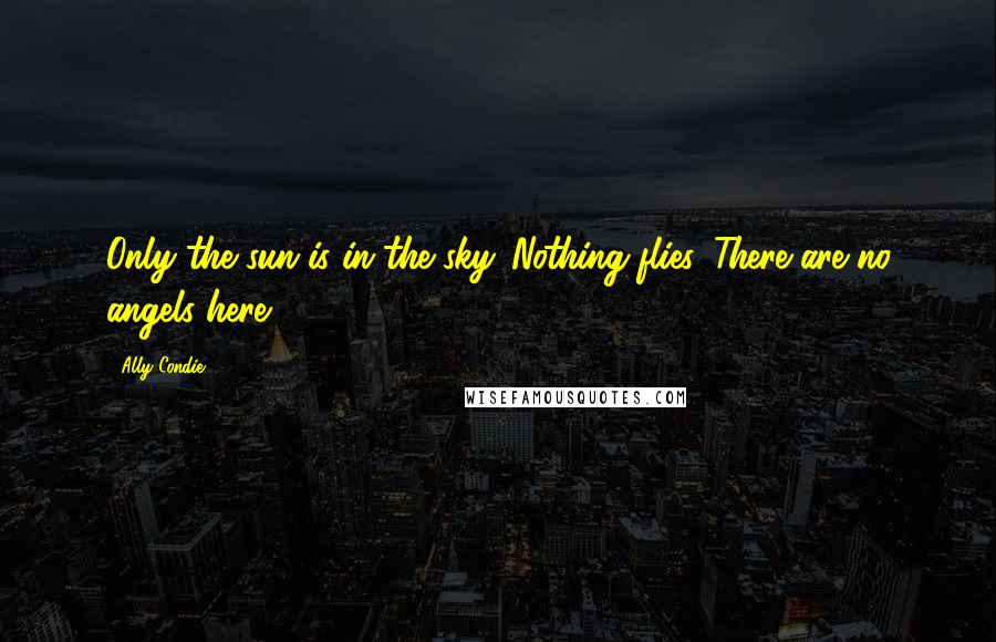 Ally Condie Quotes: Only the sun is in the sky. Nothing flies. There are no angels here.