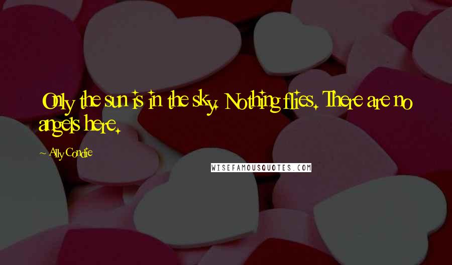 Ally Condie Quotes: Only the sun is in the sky. Nothing flies. There are no angels here.