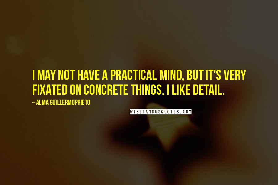 Alma Guillermoprieto Quotes: I may not have a practical mind, but it's very fixated on concrete things. I like detail.