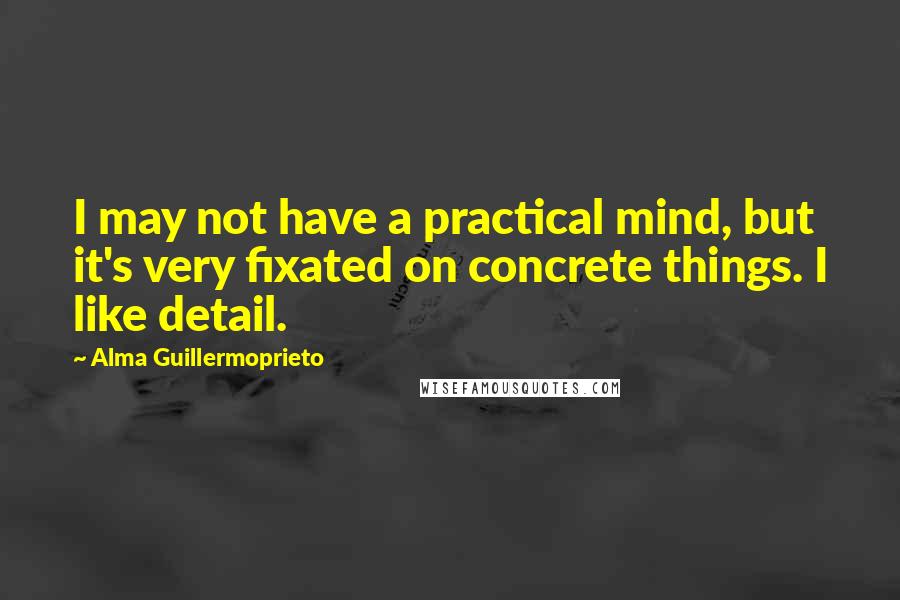 Alma Guillermoprieto Quotes: I may not have a practical mind, but it's very fixated on concrete things. I like detail.