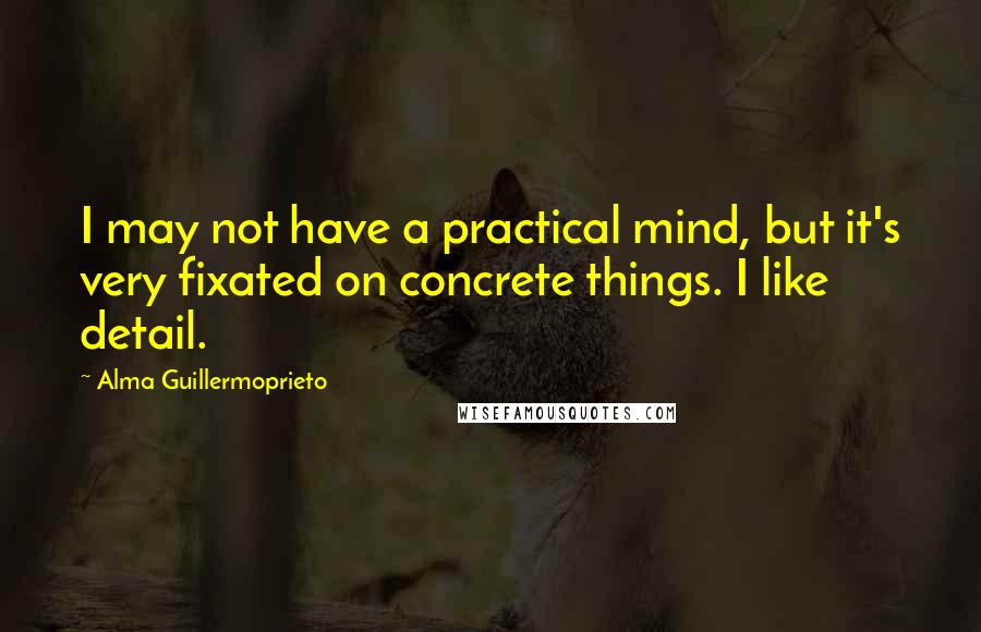 Alma Guillermoprieto Quotes: I may not have a practical mind, but it's very fixated on concrete things. I like detail.