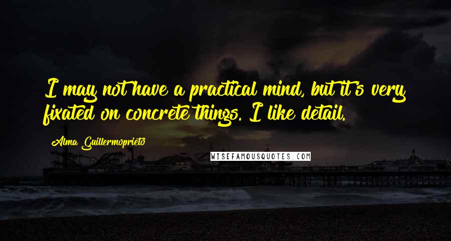 Alma Guillermoprieto Quotes: I may not have a practical mind, but it's very fixated on concrete things. I like detail.