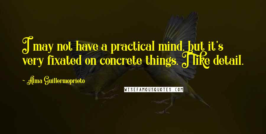 Alma Guillermoprieto Quotes: I may not have a practical mind, but it's very fixated on concrete things. I like detail.