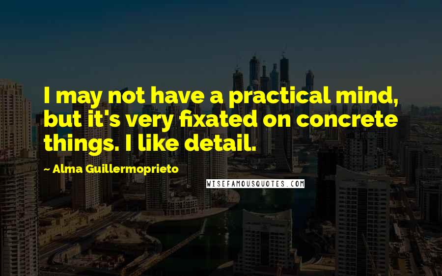 Alma Guillermoprieto Quotes: I may not have a practical mind, but it's very fixated on concrete things. I like detail.