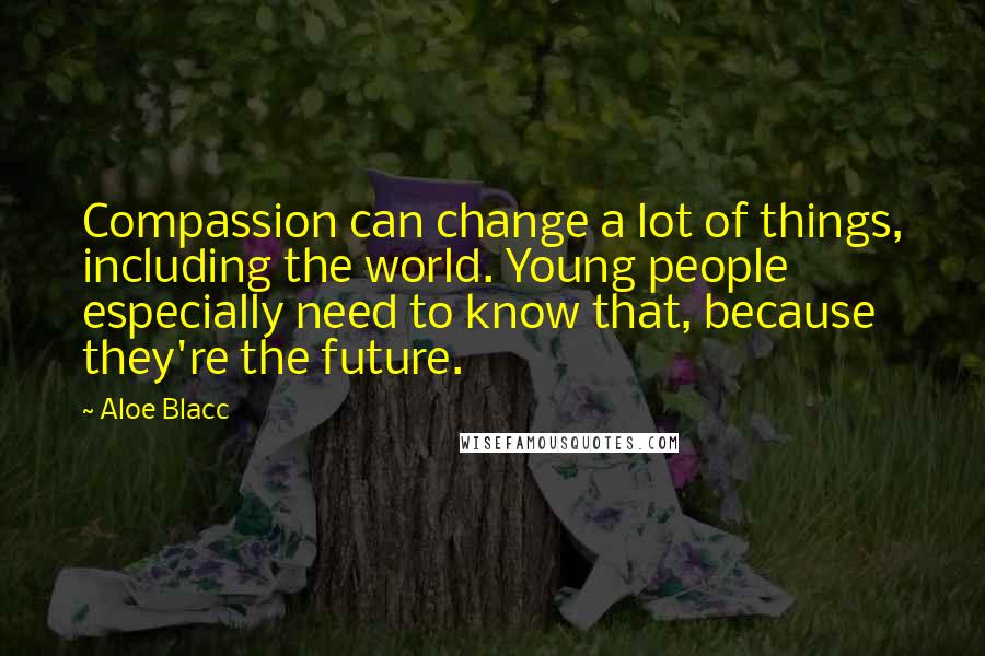 Aloe Blacc Quotes: Compassion can change a lot of things, including the world. Young people especially need to know that, because they're the future.