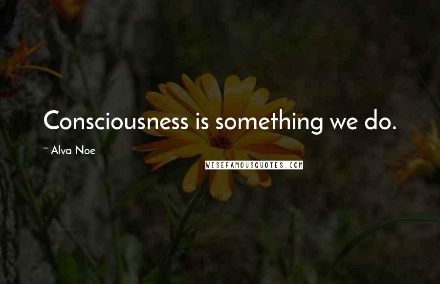 Alva Noe Quotes: Consciousness is something we do.