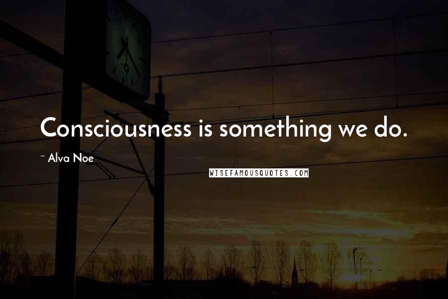 Alva Noe Quotes: Consciousness is something we do.