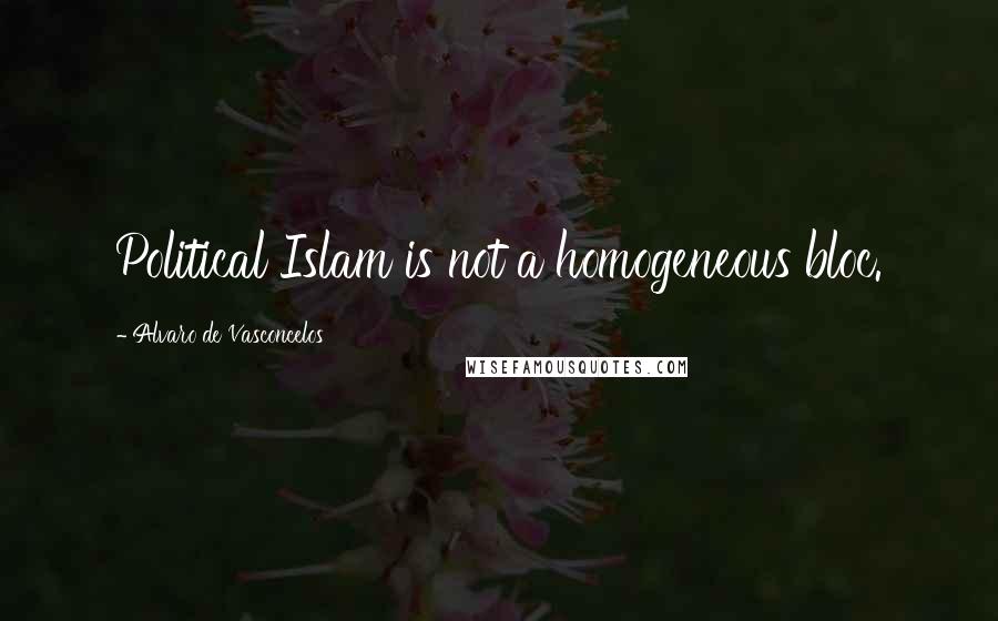 Alvaro De Vasconcelos Quotes: Political Islam is not a homogeneous bloc.