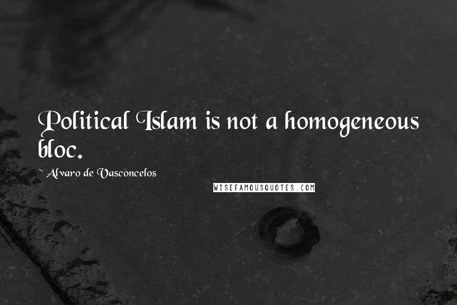 Alvaro De Vasconcelos Quotes: Political Islam is not a homogeneous bloc.
