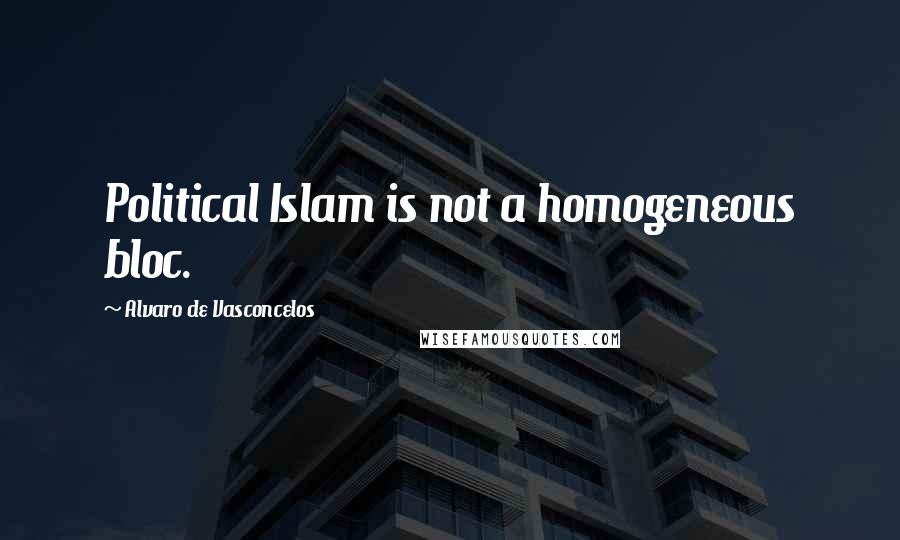 Alvaro De Vasconcelos Quotes: Political Islam is not a homogeneous bloc.