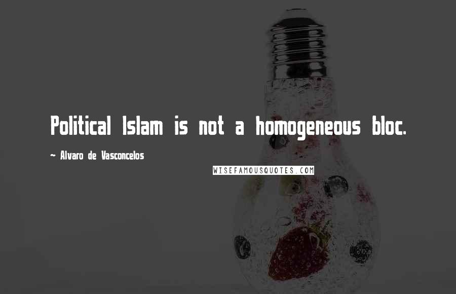 Alvaro De Vasconcelos Quotes: Political Islam is not a homogeneous bloc.