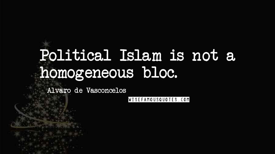 Alvaro De Vasconcelos Quotes: Political Islam is not a homogeneous bloc.