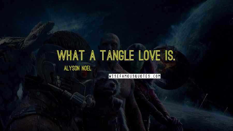Alyson Noel Quotes: What a tangle love is.