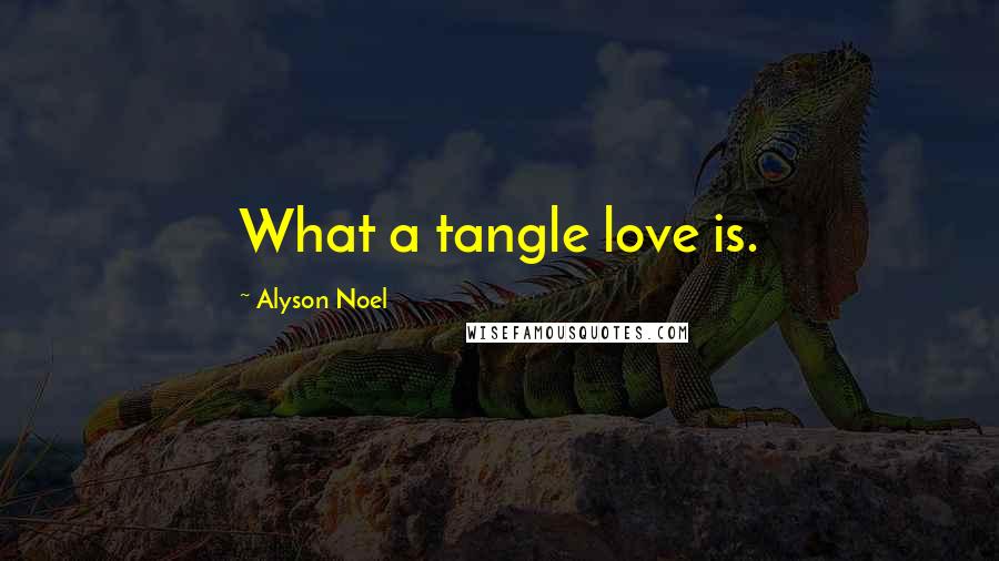 Alyson Noel Quotes: What a tangle love is.