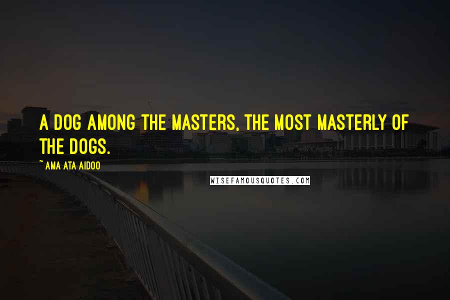 Ama Ata Aidoo Quotes: A dog among the masters, the most masterly of the dogs.