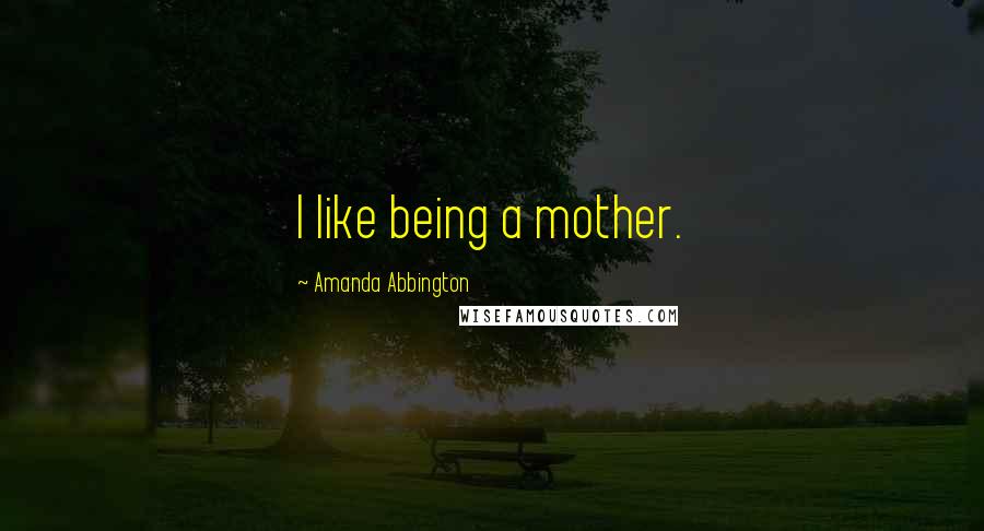 Amanda Abbington Quotes: I like being a mother.